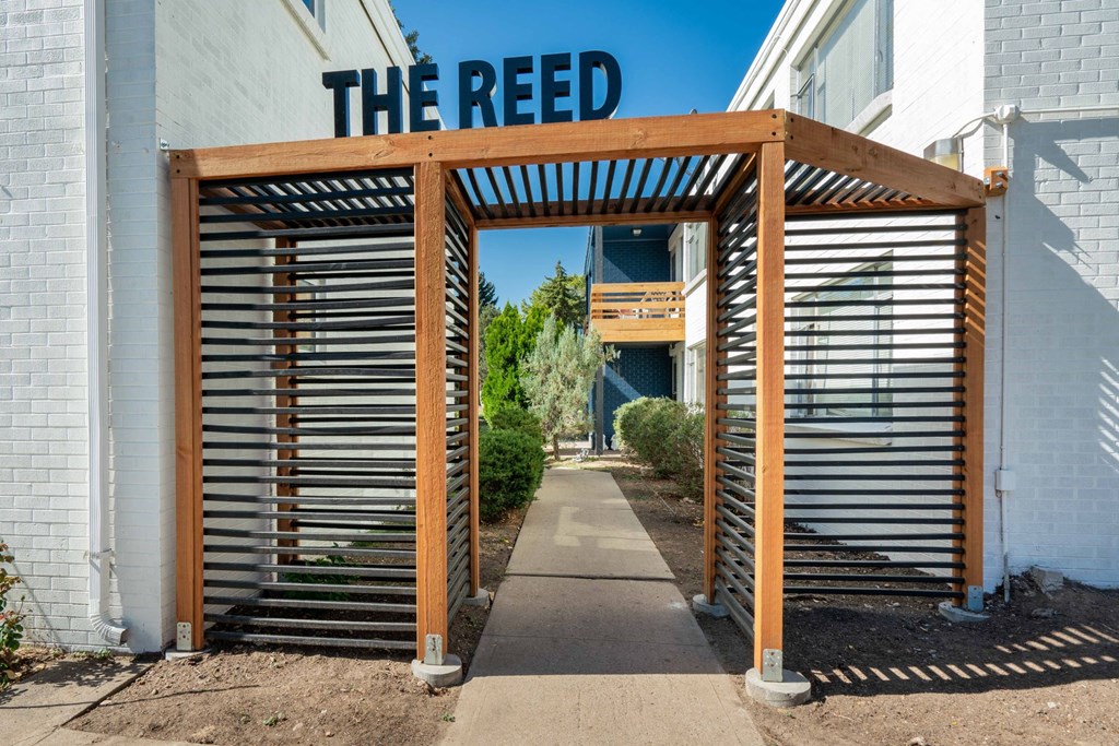 the reed entrance to the building of thereed