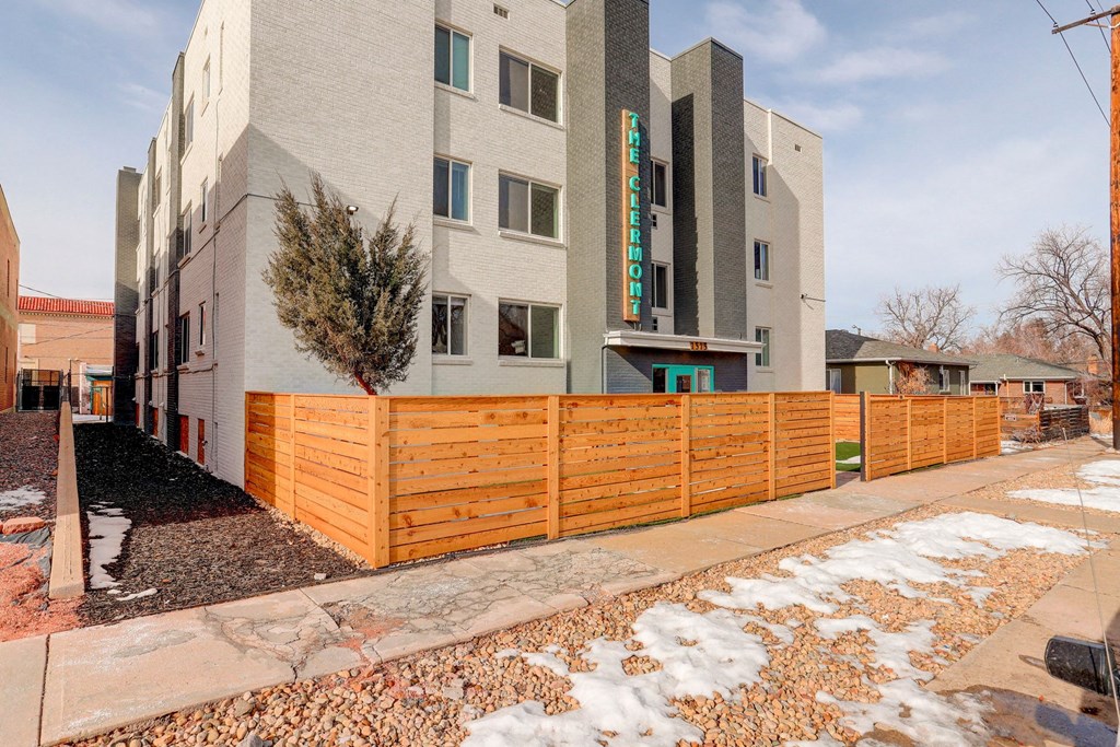 our apartments have a wood privacy fence in front of our building