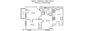 2 Bed 1 Bath