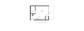 Studio A Floor Plan at Proto Apartments, Denver, Colorado