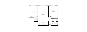 A black and white image of a floor plan for a house.