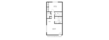 1Bed 1Bath Floor Plan at Villa Parada Apartments, Colorado, 80110