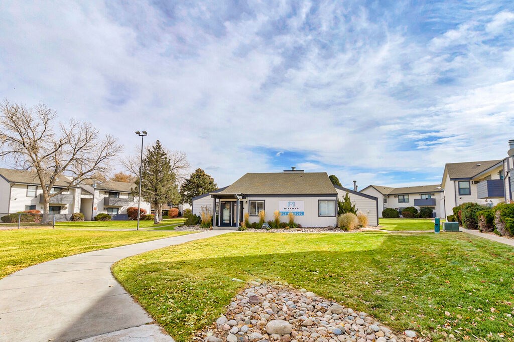 Greenspace Walking Path at Miramar Apartments, Denver, 80231