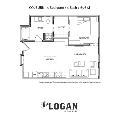 Colburn Floor Plan at The Logan Apartments, Denver, CO