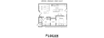 Lincoln Floor Plan at The Logan Apartments, Colorado, 80203