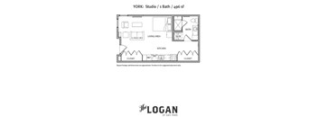 York Floor Plan at The Logan Apartments, Denver
