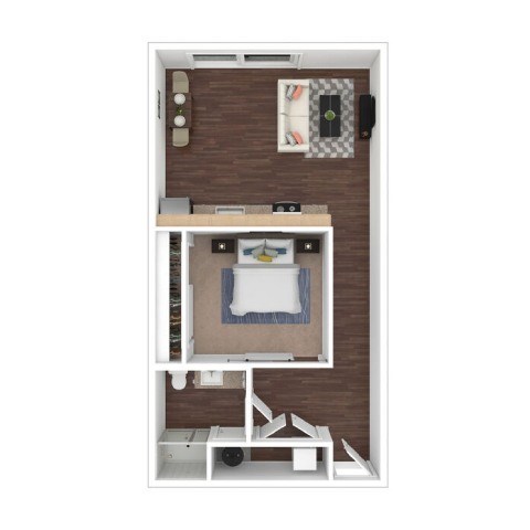 Sparrow Floor Plan at B Street Lohi Apartments, Colorado, 80211
