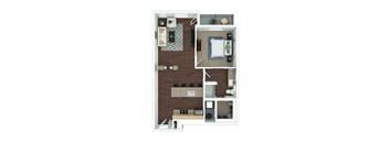 Swallow Floor Plan at B Street Lohi Apartments, Colorado