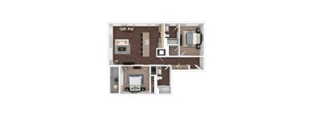 Lark Floor Plan at B Street Lohi Apartments, Colorado