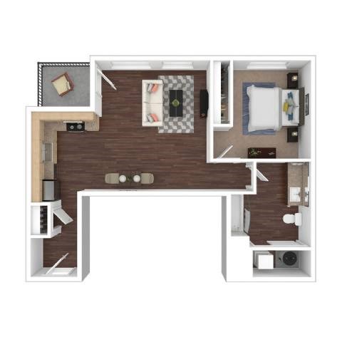 Robin Floor Plan at B Street Lohi Apartments, Denver, CO