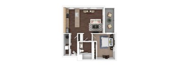 Starling Floor Plan at B Street Lohi Apartments, Denver, Colorado
