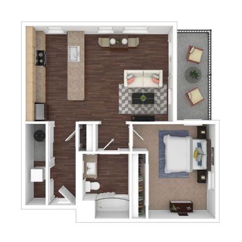 Starling Floor Plan at B Street Lohi Apartments, Denver, Colorado