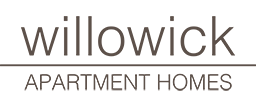A logo for Willowick Apartment Homes.