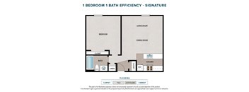 1 Bedroom 1 Bath Efficiency Signature