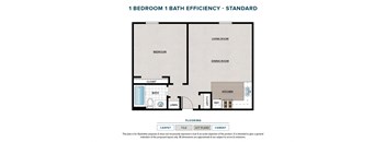 1 Bedroom 1 Bath Efficiency Standard
