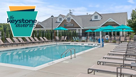 the pool at the keystone apartments