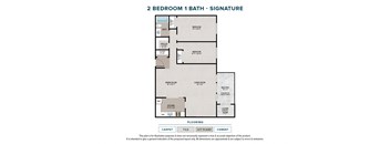 2 Bedroom 1 Bath Signature