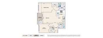 Briarwood B-2 garden apartment floorplan with 2 bedrooms, 2 baths, and a terrace.