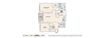 The Covington (BG-C) garden apartment floor plan with 2 bedrooms, 2 baths, and a patio/balcony