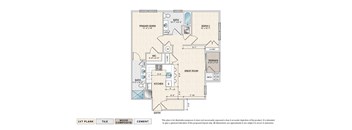 The Edgewood (BG-E) garden apartment floor plan with 2 bedrooms, 2 baths, and a patio/balcony