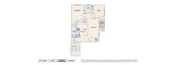 The Farmington (BG-F) garden apartment floor plan with 2 bedrooms, 2 baths, and a patio/balcony