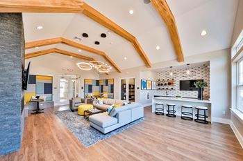 Lounge/Wet Bar with Shuffleboard, TVs and Fireplace