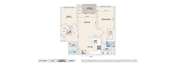 The Carlson (RG-C) garden apartment floor plan with 2 bedrooms, 2 baths, and a patio/balcony