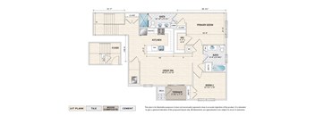The Franklin (RG-F) garden apartment floor plan with 2 bedrooms, 2 baths, and a patio/balcony