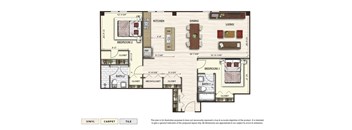 The Summit 8 apartment floor plan with 2 bedrooms and 2 baths