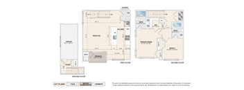 The Ashby garage apartment floorplan with 2 bedrooms, 2.5 baths, a terrace, and 1-car garage