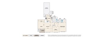 The Braxton (A-INT) garage apartment floor plan with 2 bedrooms, 2 baths, a patio/balcony, and a 1-car garage