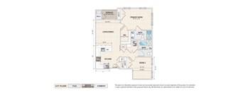 The Carmel elevator building apartment floor plan with 2 bedrooms, 2 baths, and a terrace