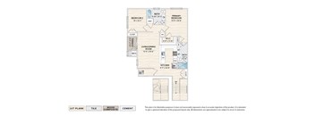 The Fairhaven garden apartment floor plan with 2 bedrooms, 2 baths and a terrace