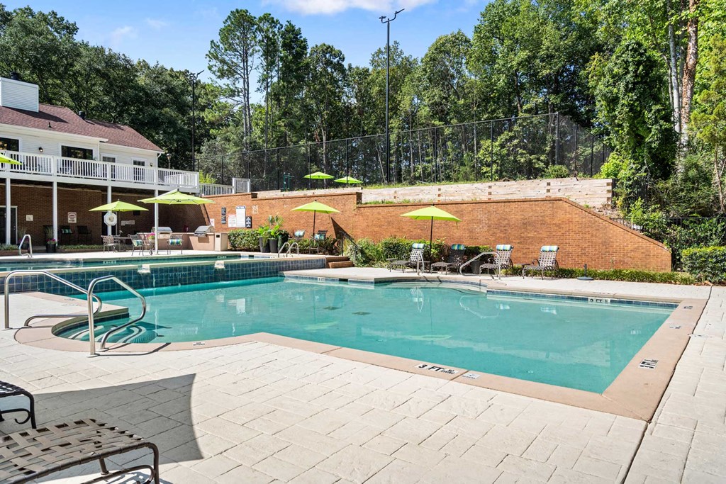 the swimming pool at our apartments