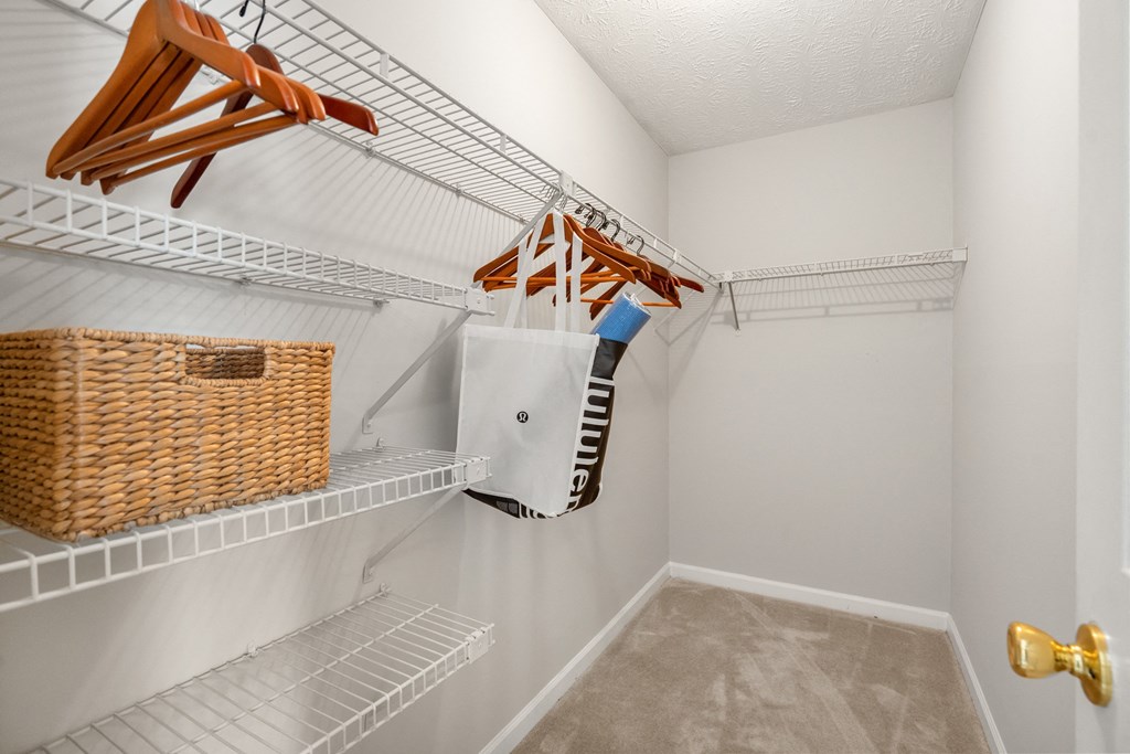 our spacious closets are stocked with all the essentials you need to organize your closet