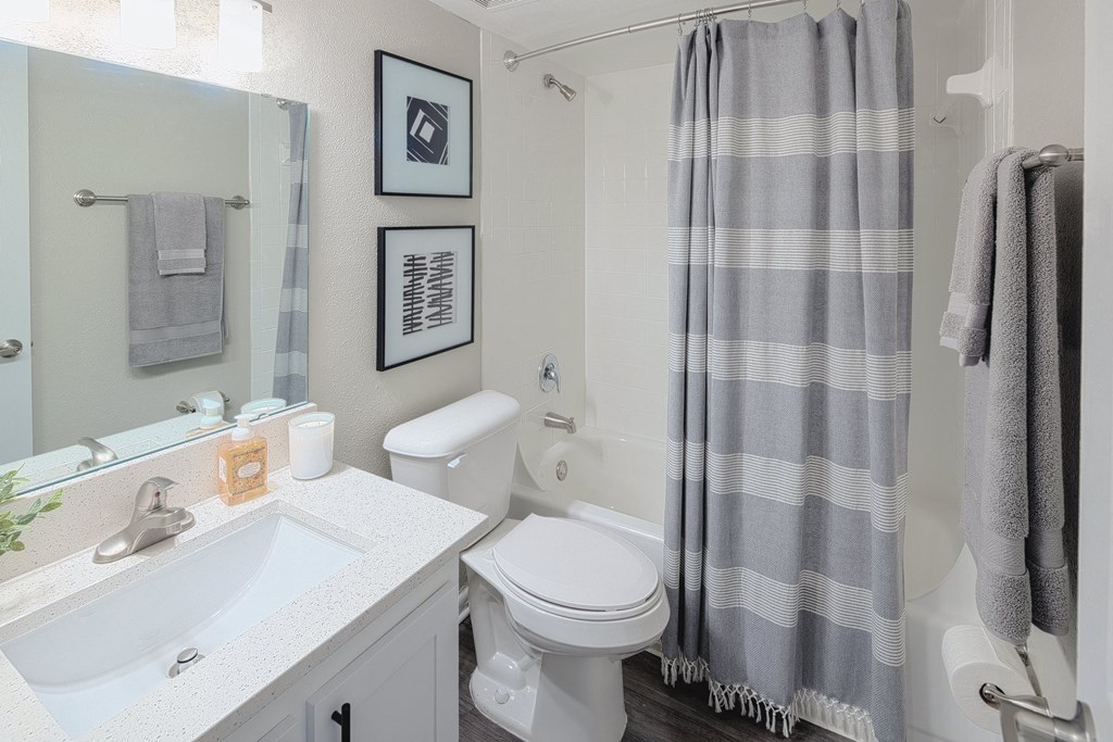 a bathroom with a sink toilet and a shower