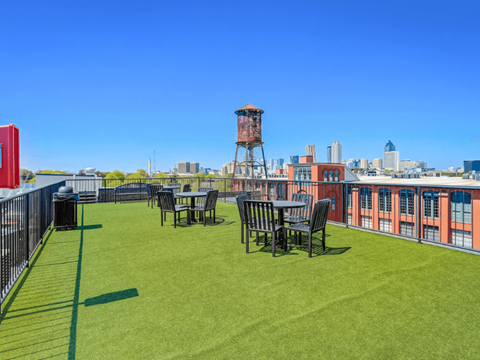 the rooftop terrace at the graduate madison hotel in madison, wi
