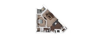 bedroom floor plan an in 3d