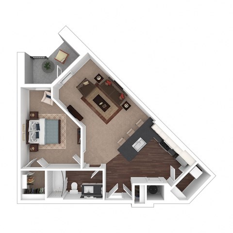 bedroom floor plan an in 3d