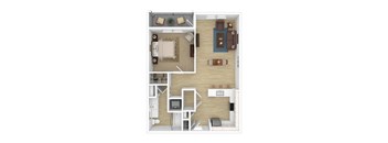 a1 floor plan  1 bedroom  129