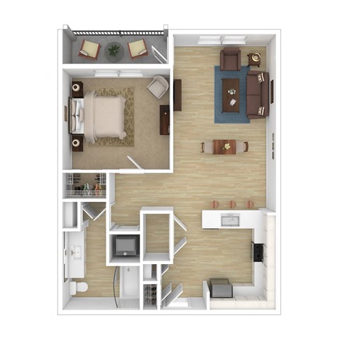 a1 floor plan  1 bedroom  129