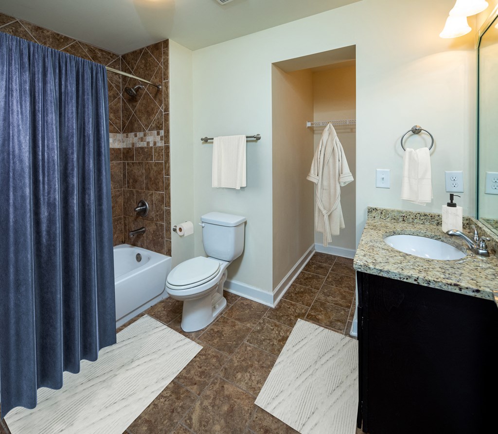 a bathroom with a shower toilet and sink and a bath tub