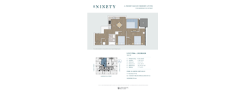 A floor plan for a unit at Ninety on Barrington Street.