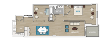 1 Bedroom + Den