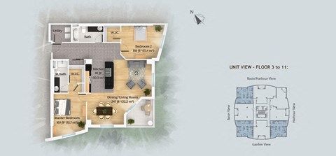 a floor plan of a house with a bedroom and a living room