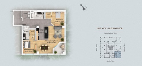 a floor plan of a house is shown next to a floor layout of a building