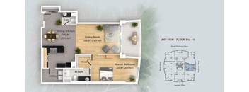 a rendering of a floor plan of a house