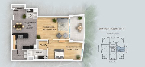 a rendering of a floor plan of a house