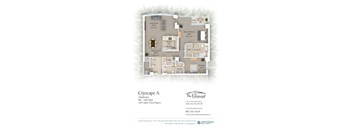 A floor plan for a 2 bedroom apartment at The Paramount.