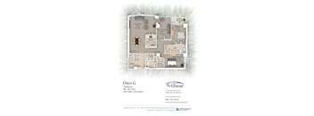 A floor plan for a 3 bedroom apartment at The Paramount.